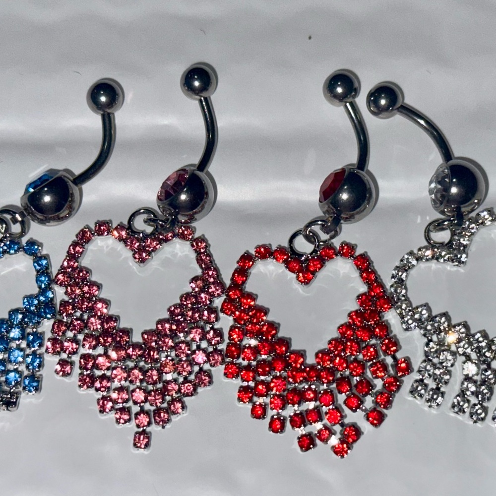 Heart Shaped Belly Button Rings